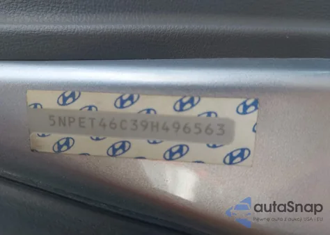 2009 Hyundai Sonata Gls from USA, damaged, VIN 5NPET46C39H496563